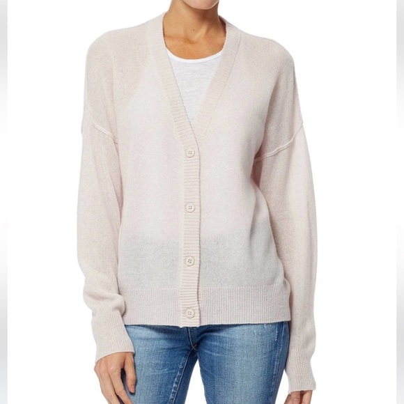360 Cashmere Kristin Cashmere Cardigan Light Pink Small - Picture 1 of 13